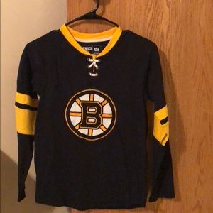 Boston Bruins youth long sleeve cotton tee shirt